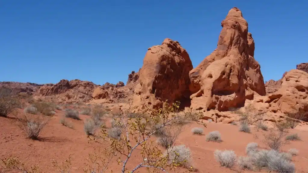 USA Nevada natuur ValleyofFire rotsformatie 1