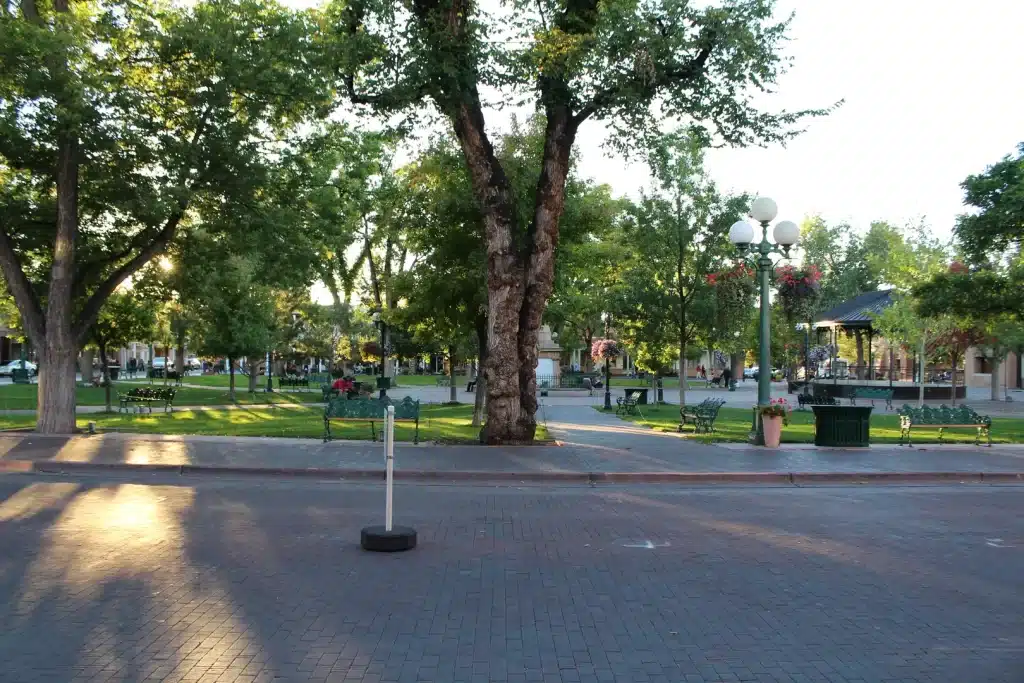USA New Mexico steden Santa Fe Plaza 1