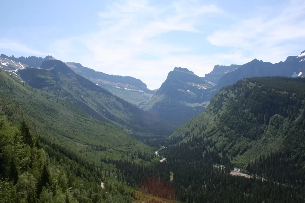 Glacier national park uitzicht