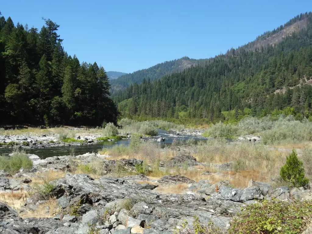 USA Californie natuur Klamath rivierbedding