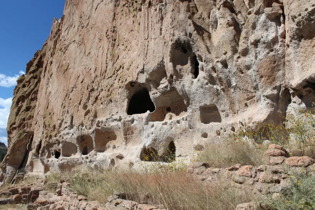 USA New Mexico natuur Bandelier holenwoningen