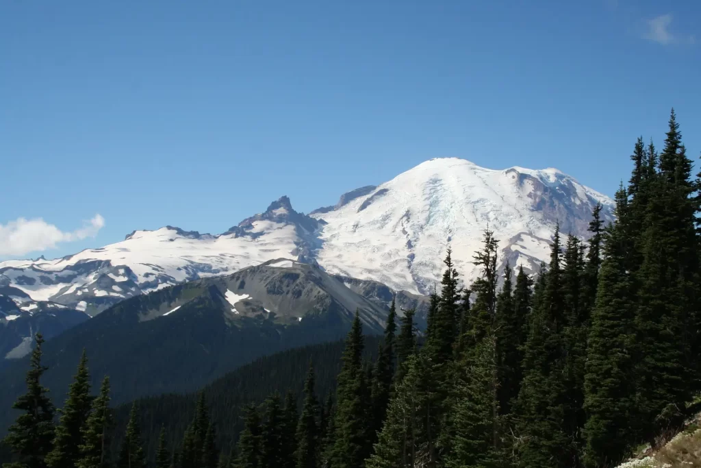 USA Washington natuur Mount Rainier besneeuwde bergtop